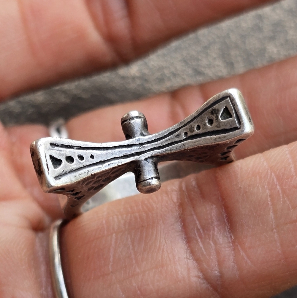 Heavy Solid 925 Sterling Silver Viking Medieval R… - image 2
